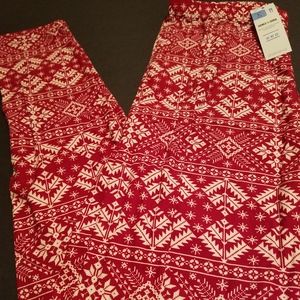 Red Fair Isle Leggings